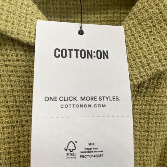 NWT - Cotton on Palma Short Sleeve Shir, Pale Green - XS - Picture 11 of 12